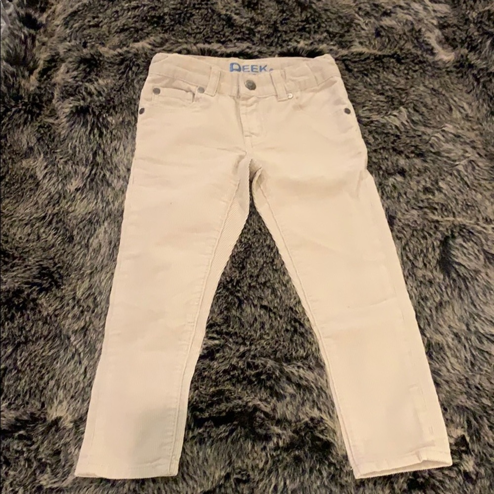 NWOT Peek Kids Corduroy Skinny Dungarees